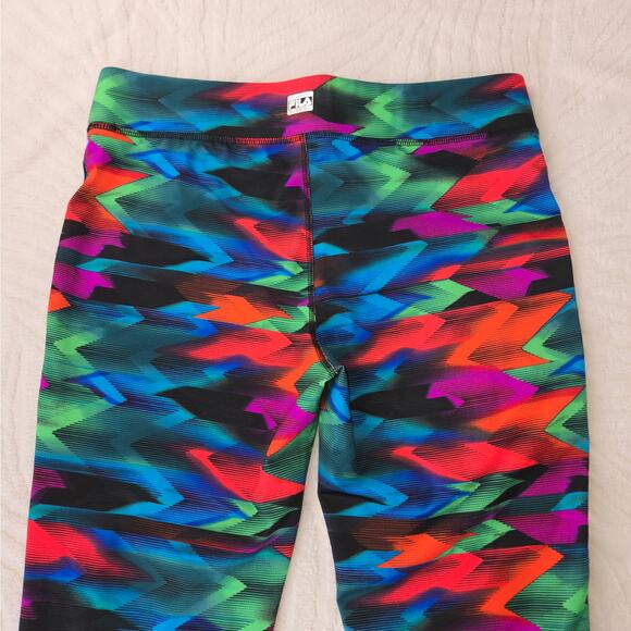 🎄 FILA Sport EUC Running Performance leggings Medium pink green blue Red Black - Picture 13 of 15